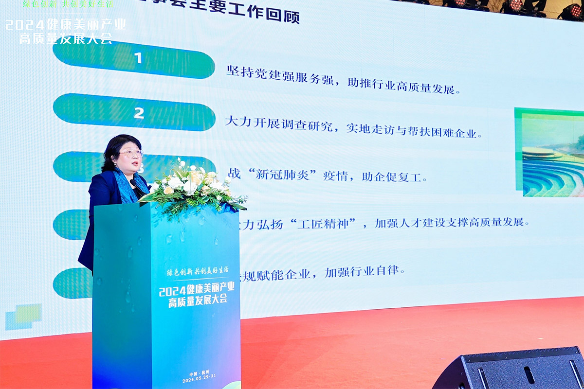 張艷會長做理事會主要工作回顧演講