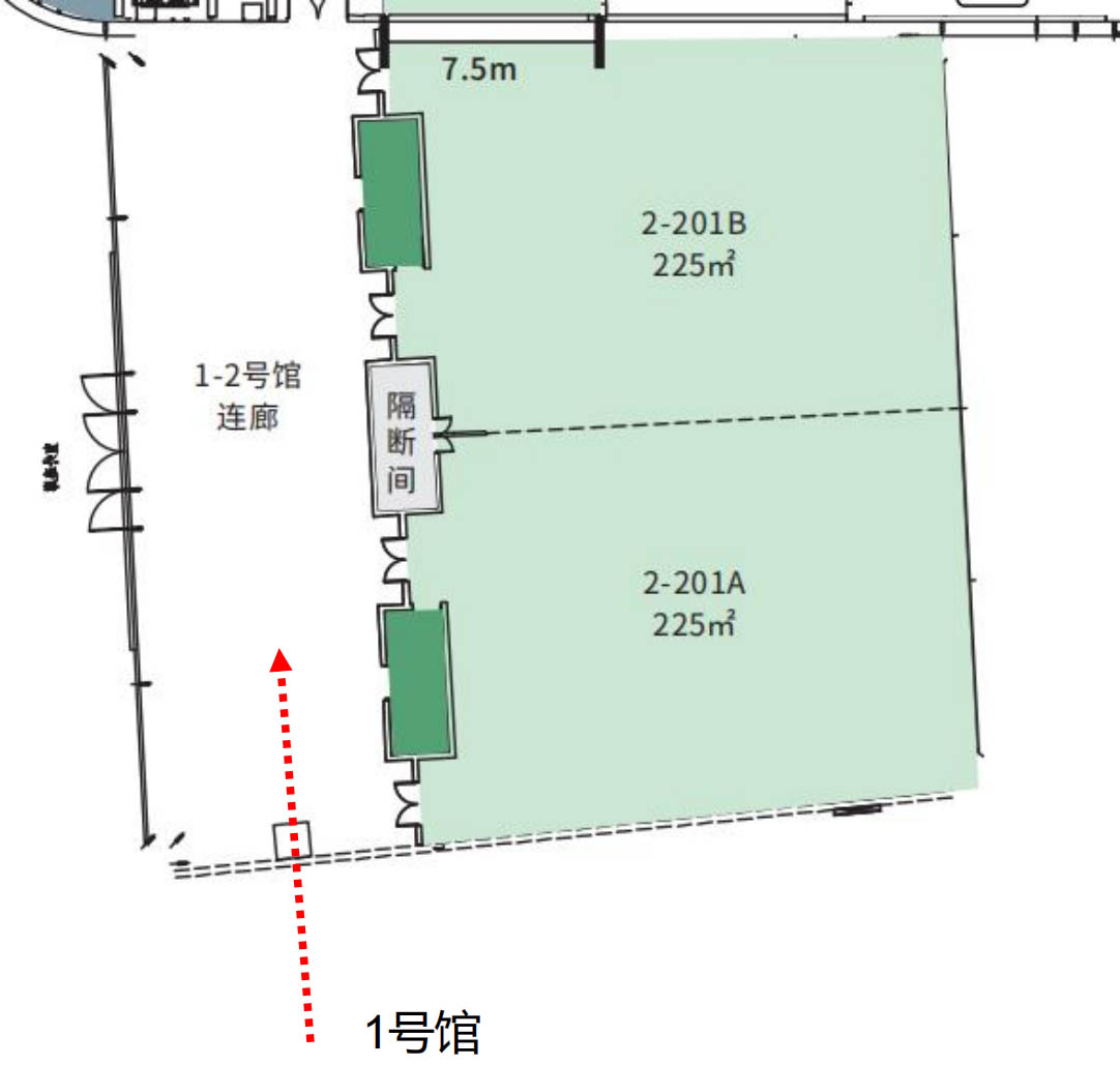 2-201連廊會議室動線